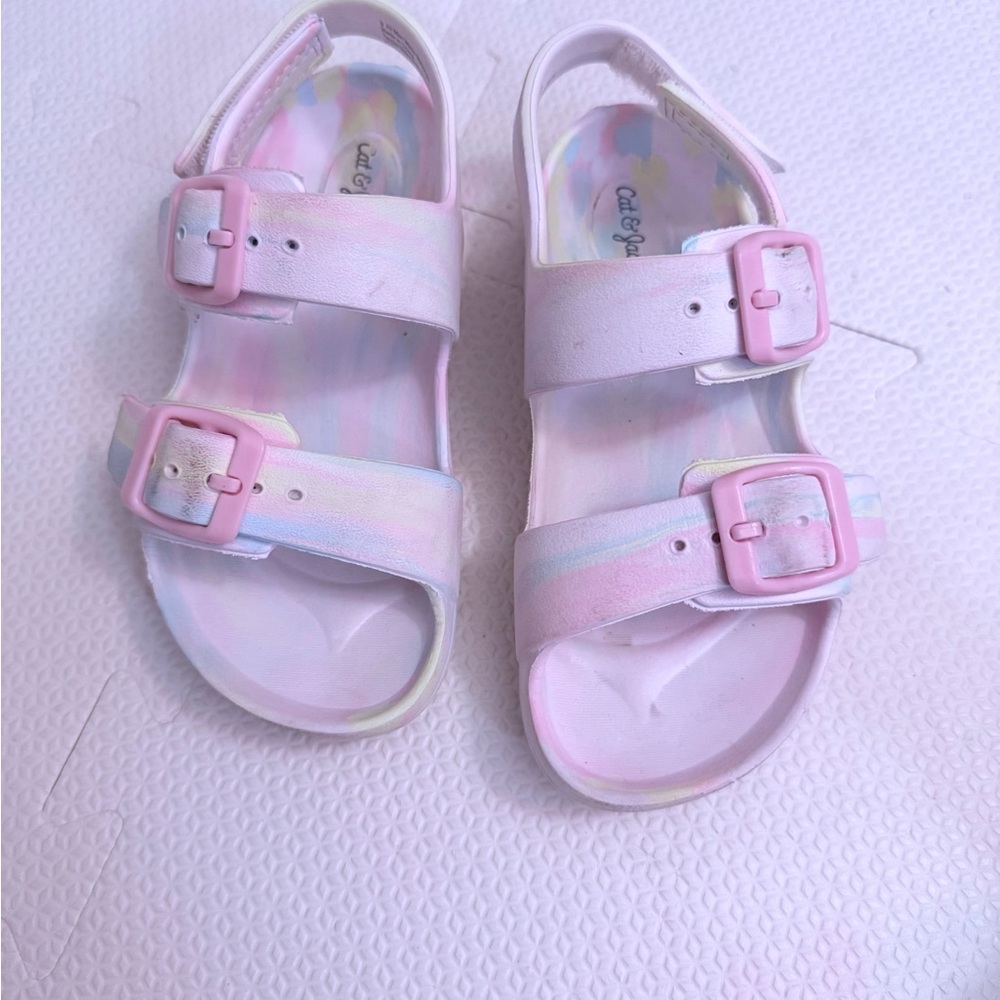 Cat & Jack Pink and Blue Sandals with Comfort Straps